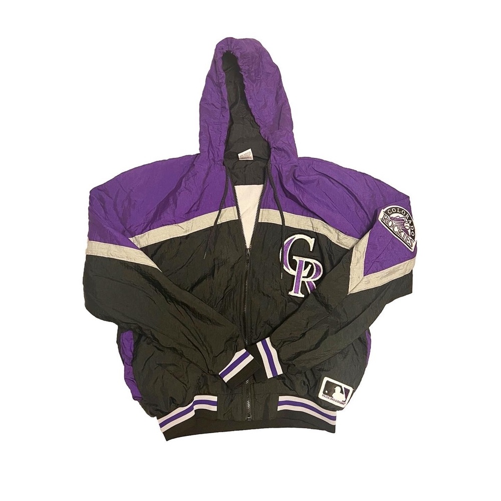 Vintage Colorado Rockies Windbreaker Hoodie